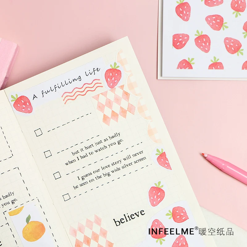 

Fruit 30Pcs \ DIY creative cute retro personality fun can tear Post-it notes message student stationery office supplies