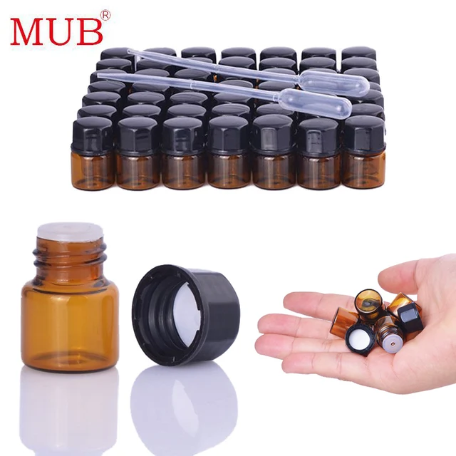 Best Offers MUB - 20PCS/lot Amber Glass Essential Oils Bottles Mini Refillable Bottle Sample Travel Perfume Bottle Makeup Tools Accessories Best Offers MUB - 20PCS/lot Amber Glass Essential Oils Bottles Mini Refillable Bottle Sample Travel Perfume Bottle Makeup Tools Accessories