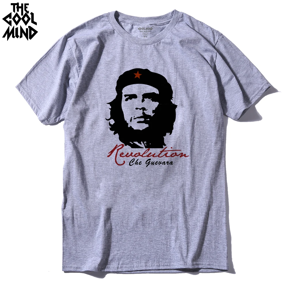 

COOLMIND CH0111A short sleeve Cotton che guevara revolution printed men t-shirt casual o-neck men's T-shirt female tee shirt