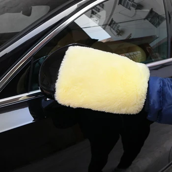 

24 x 16cm Microfiber Plush Car Detailing Soft Wash Mitten Washing Glove Cleaning Tools Car Accessories