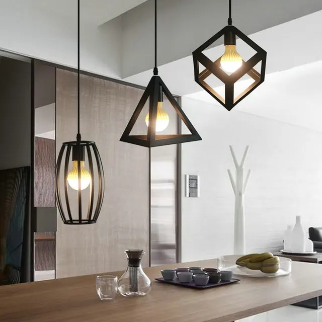 Retro Indoor Lighting Vintage Pendant Light Led Lights 24 Kinds Iron Retro Indoor Lighting Vintage Pendant Light Led Lights 24 Kinds Iron Cage Lampshade Warehouse Style