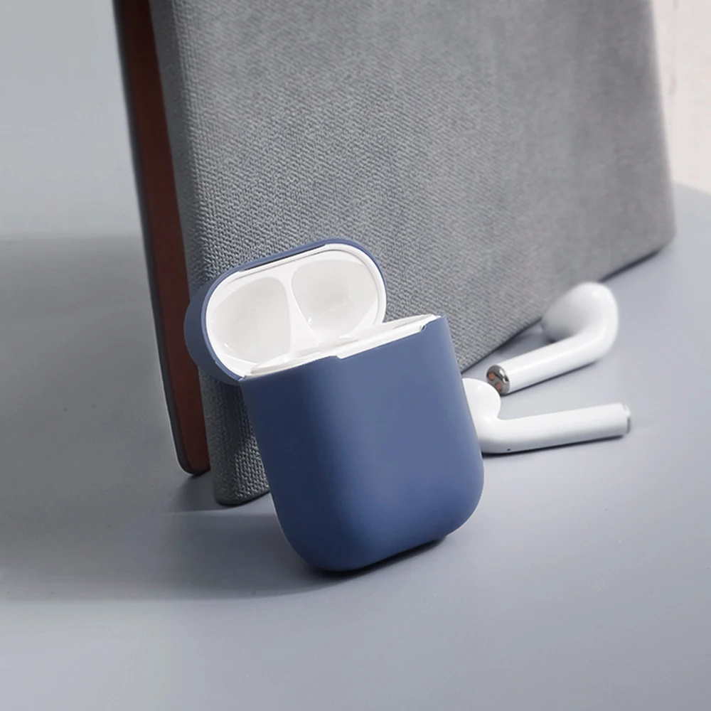 Original Liquid Silicone Earphone Covers For Apple AirPods 1 2 Accessories Cases Wireless Bluetooth Air Pods Protection Earpods