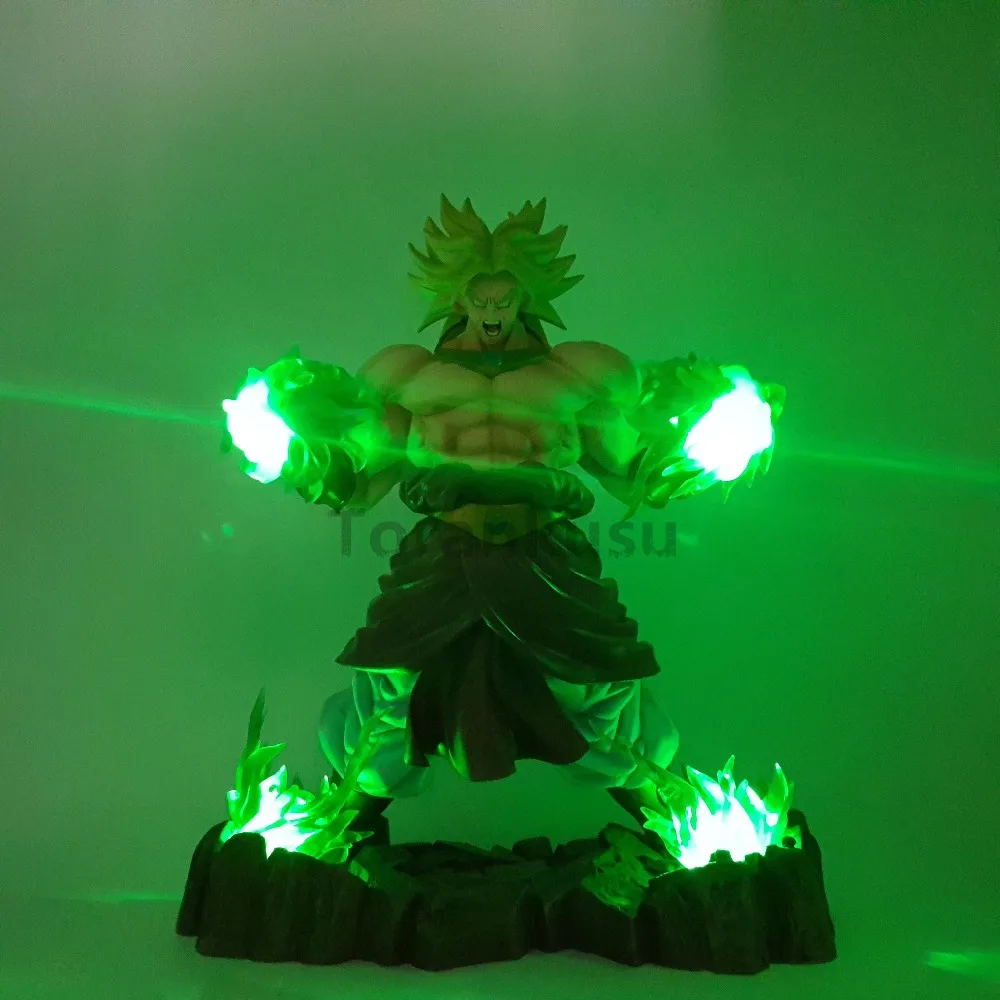 Dragon Ball Z Broly фигурки Супер Saiyan Green power светодиодный светильник аниме Dragon Ball Super Broly фигурка DBZ