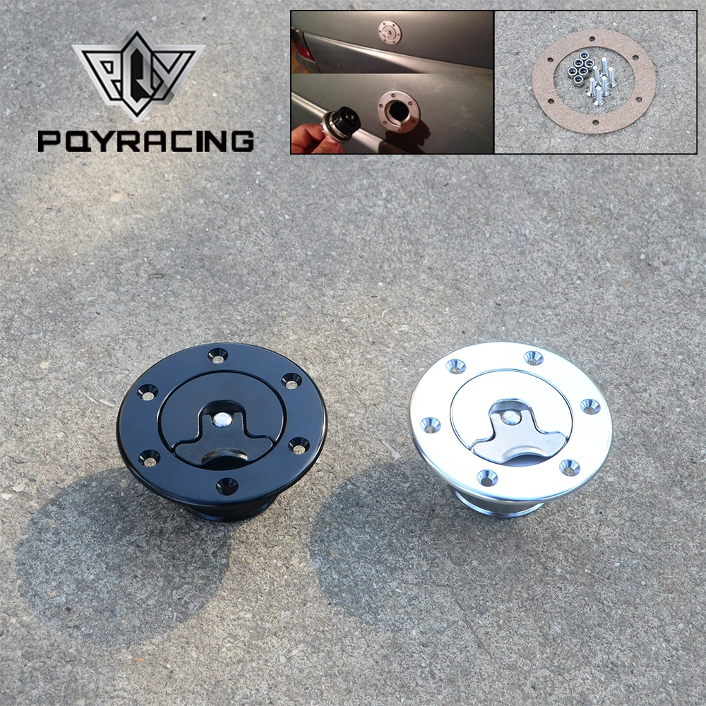 

PQY - New Aluminum Billet Fuel Cell / Fuel Surge Tank Cap Flush Mount 6 bolt Mirror Polished Opening ID 35.5mm PQY-SLYXG01