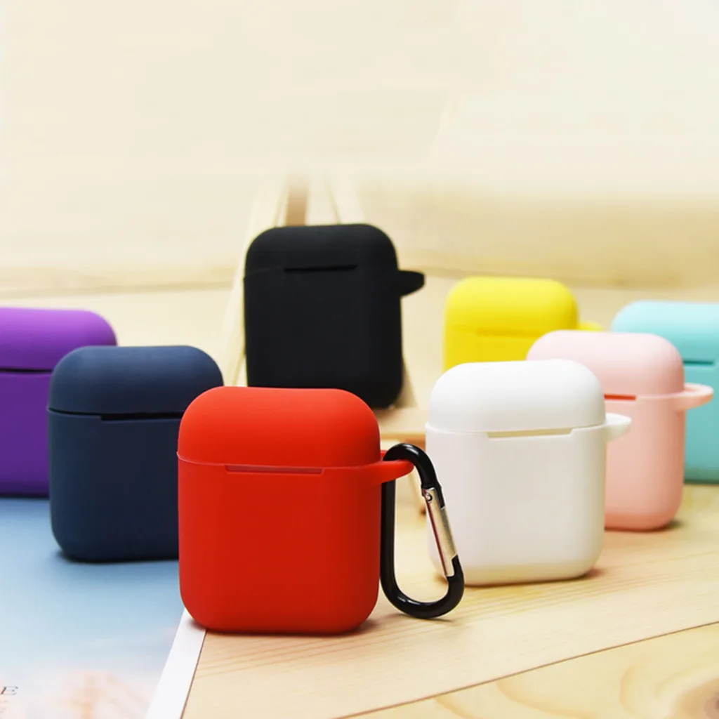 

Silicone Anti-lost Protective Cover Skin Case for Apple AirPods with Ear Hook Convenient Charging Case Anti-lost Design