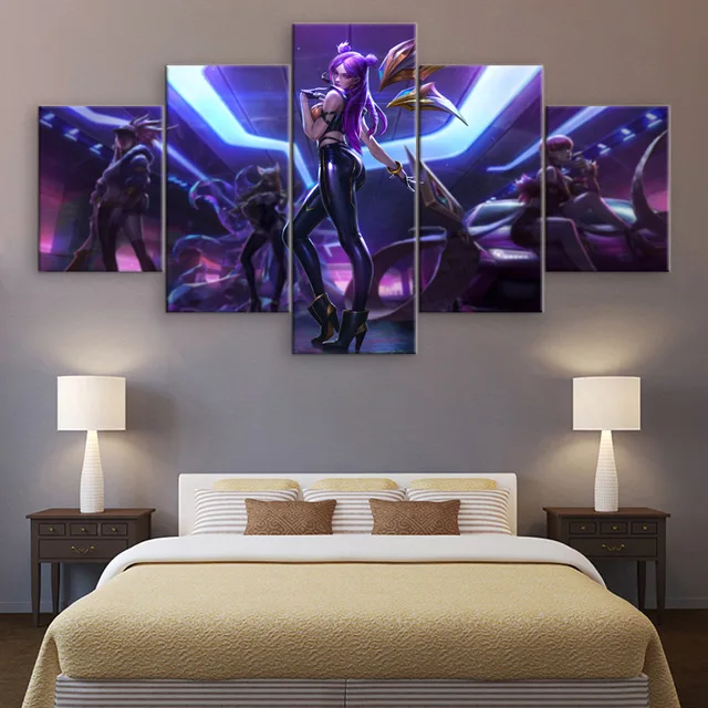 Modern-Canvas-Painting-5-Pieces-League-of-Legends-KDA-KaiSa-Canvas-Printed-Wall-Art-Poster-Home.jpg_640x640