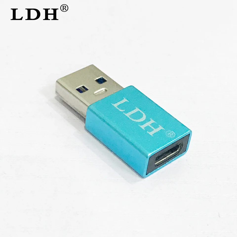 LDH PD type-C Female to USB 3,0 type-A Male позолоченный USB 3,1 type C коннектор конвертер адаптер для смартфона - Цвет: Blue