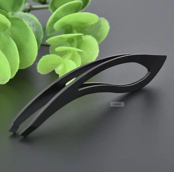 

1pc steel Leaves style eyebrow tweezers eye curlers make up Anti-static tight extension curvex styling tools