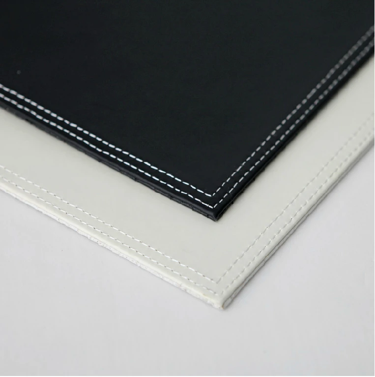 White Leather Table Mats Home Decorating Ideas Interior Design