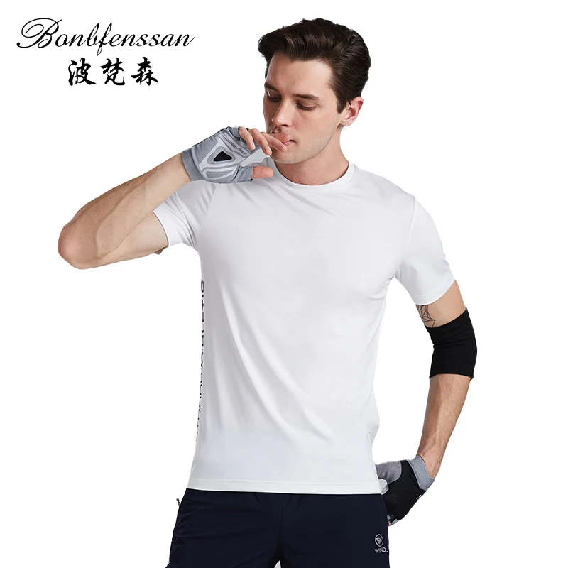 Мужская быстросохнущая футболка, спортивные однотонные Топы с коротким рукавом, облегающая футболка для фитнеса, бега, s футболки для бодибилдинга, мужские походные Топы 5731