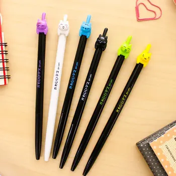 

48 pcs Gel Pens Colorful cute kitten black colored gift gel-ink pens pens for writing Cute stationery office school supplies