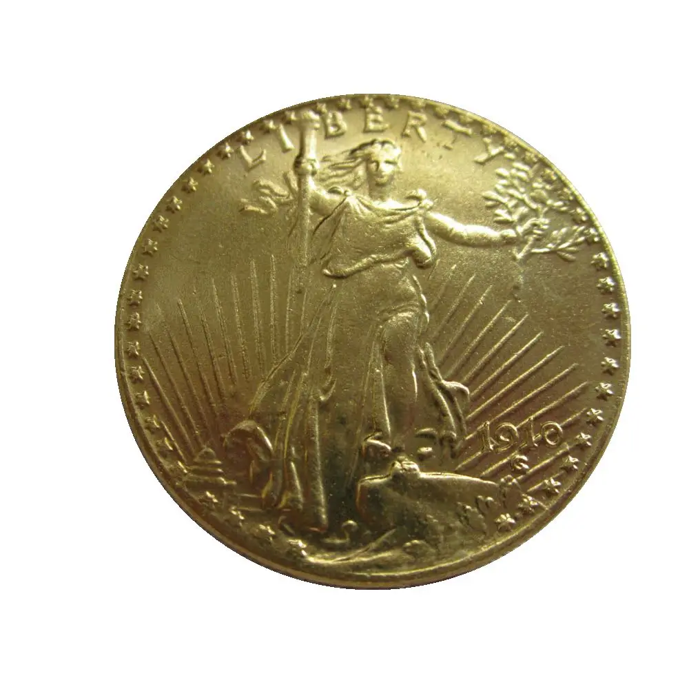 Дата 1908 1908-D 1908-S 1909 1909-D 1909-S 1910 1910-D США$20 Saint Gaudens копия монет - Цвет: 1910