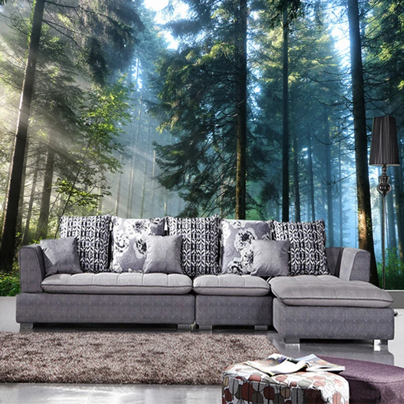 Personalizado 3d Sunshine Forest Natureza Paisagem Papel de Parede Mural de Foto Sala de Estar Fundo do Quarto Decoração da Parede
