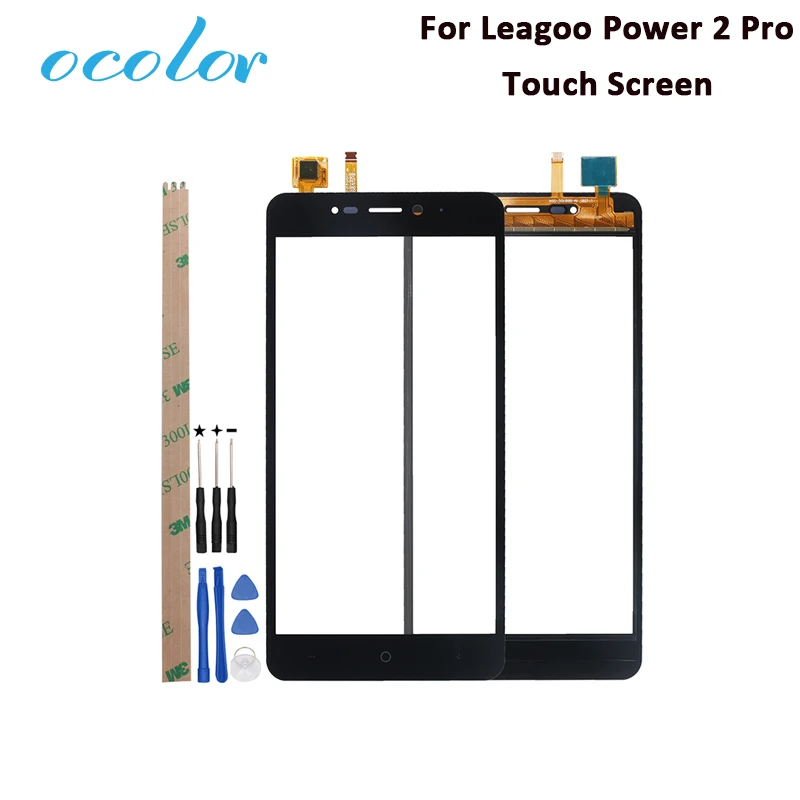 

ocolor For Leagoo Power 2 Pro Touch Screen Touch Panel Perfect Repair Parts For Leagoo Power 2 Pro Mobile Phone +Tools +Adhesive
