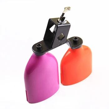 

MoonEmbassy Double Sambago Bell Percussion Jam Block Latin Music Cowbell Knocker Drum Accessories
