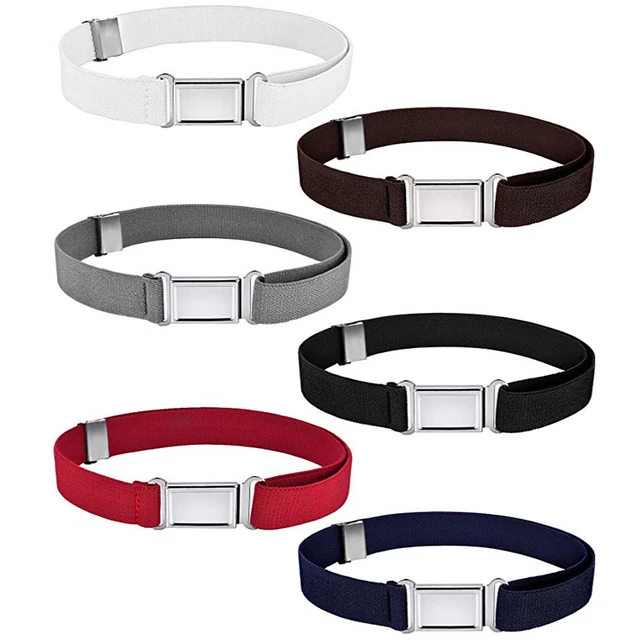 ELASTIC CLIP BELT- Pant Cinch Clip Belt- Black White Kids Belt