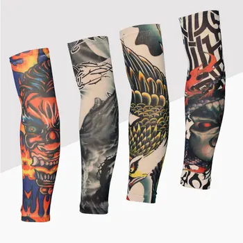 

20 Colors 2pcs Cycling Sports Tattoo UV Block Cool Arm Sleeves Armwarmer Cover Sun Protection Skull Bike Bicycle Arm Warmer