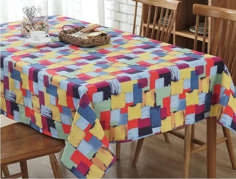 

Colorful Line cotton table cover picnic party tablecloth table cover
