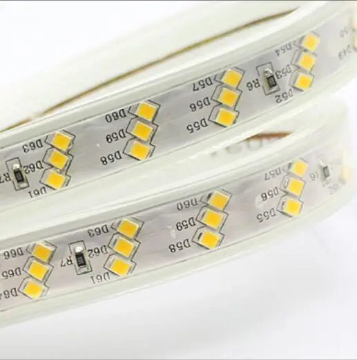 Водонепроницаемая светодиодная лента 220 В 2835 SMD 180 светодиодов/м трехрядная