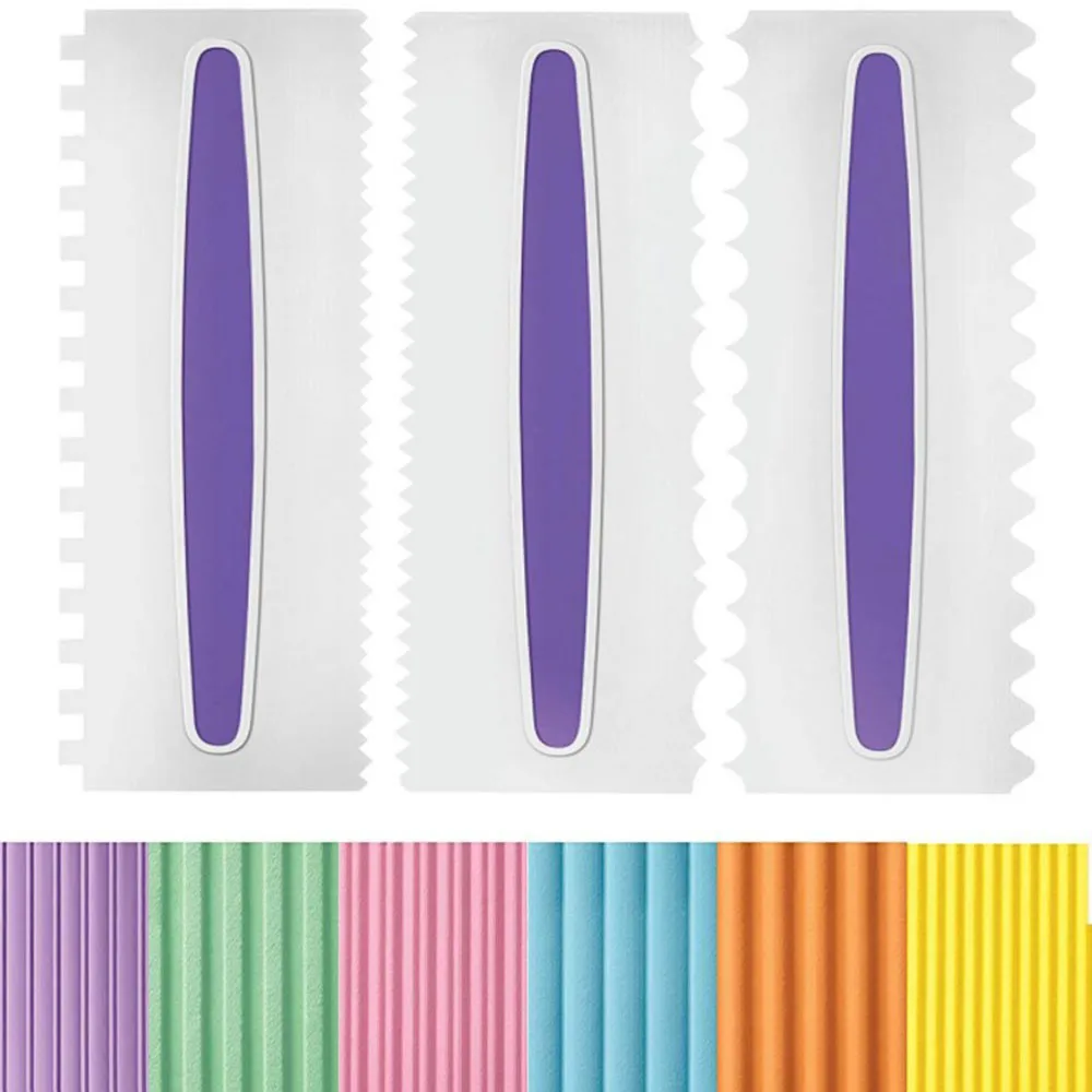 

1pc Cake Scraper Fondant Mousse Cream Spatula Edge Smoother Kitchen Cake Pastry Mold Baking Decorating Tools K15