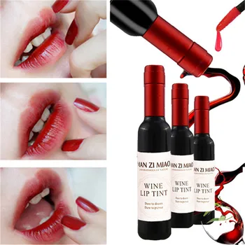 

6pcs Korean Cosmetics Makeup Lips Red Wine Shape Matte Liqud Lip Tint Sexy Lip Gloss Waterproof Lipgloss Liquid Lipstick Matte