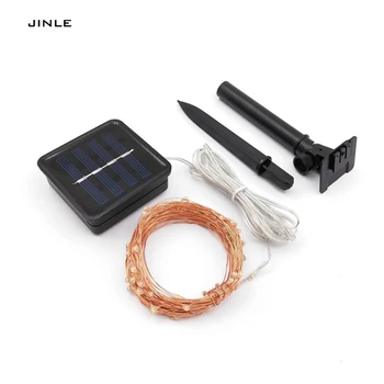

10 x 10M led outdoor Solar copper wire string light 3000K White colourful holiday lamp christmas party wedding decoration lights