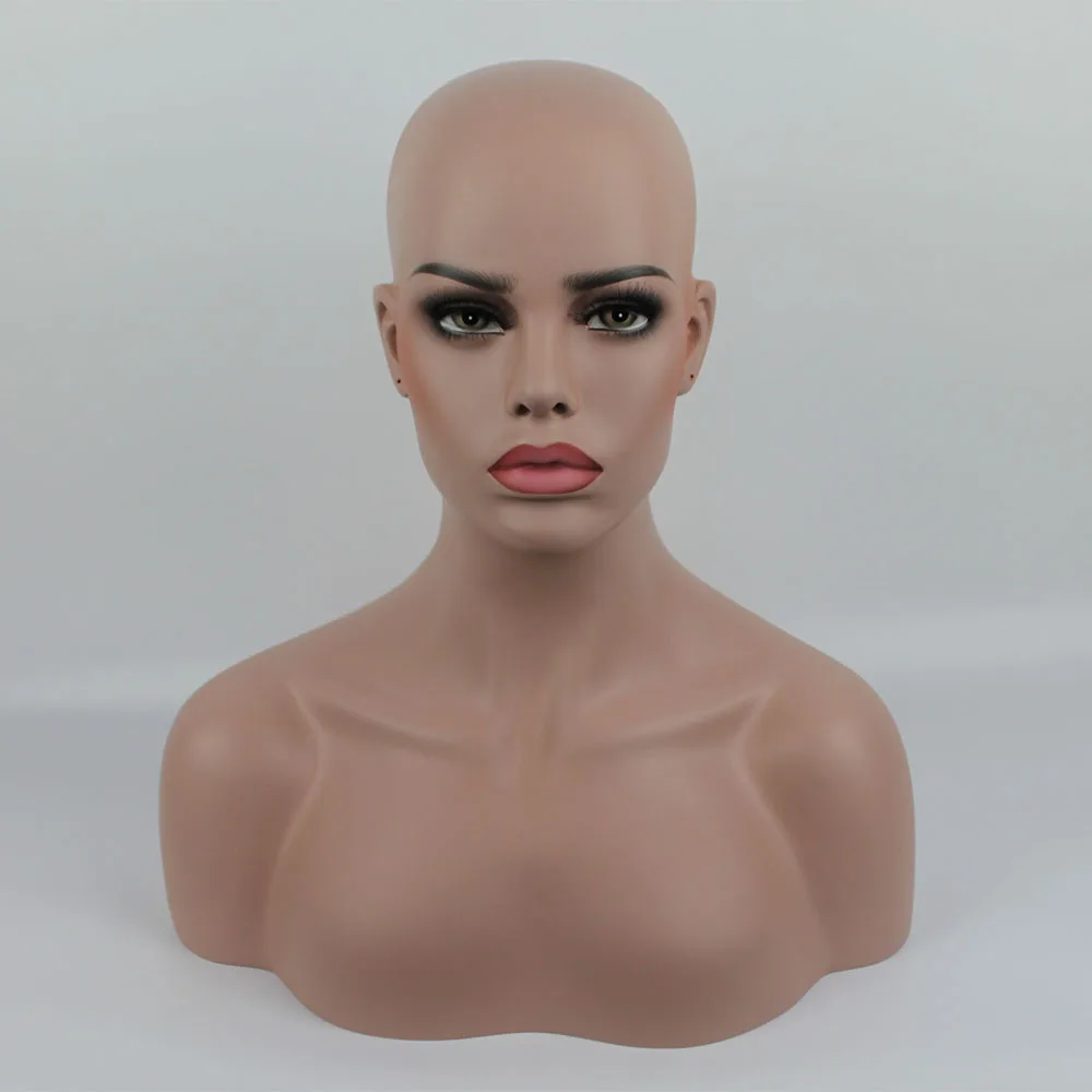 High Quality Fiberglass Realistic Female Manikin Heads ,Mannequin Dummy