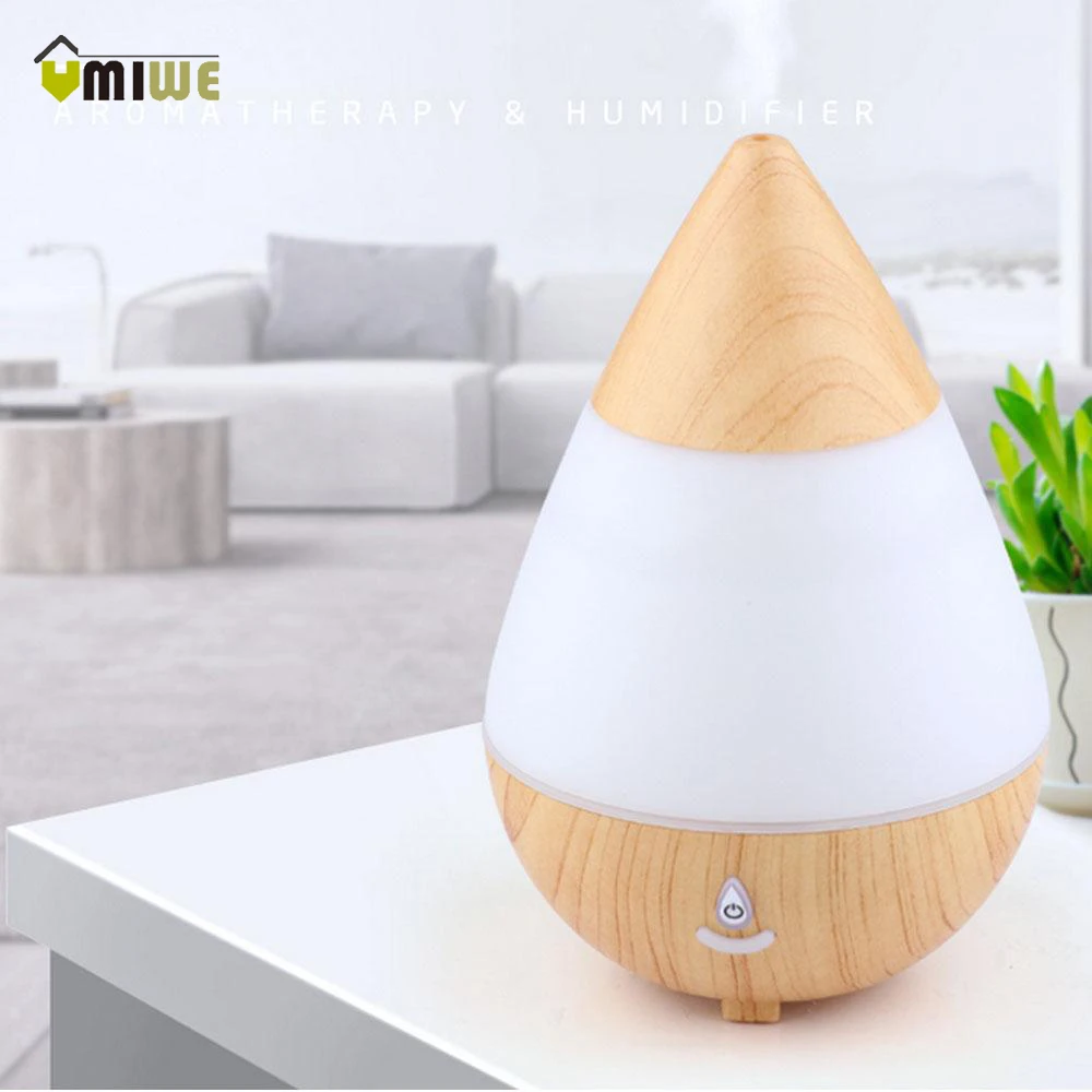 

Bluetooth Aroma Essential Oil Diffuser Ultrasonic Air Humidifier with Wood Grain 7 Color Changing LED Lights for Office Home