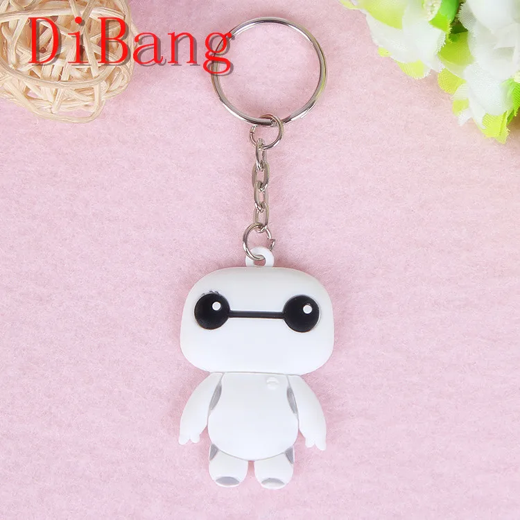 

Building Award Gift Green PVC Soft Keychain Cute Cartoon Cute Series Baymax Keychain Key Pendant YXX