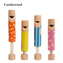 Candywood Детские музыкальные игрушки Потяните свисток Деревянный свисток модель красочные мини прекрасный красочный мультфильм музыкальный инструмент игрушки