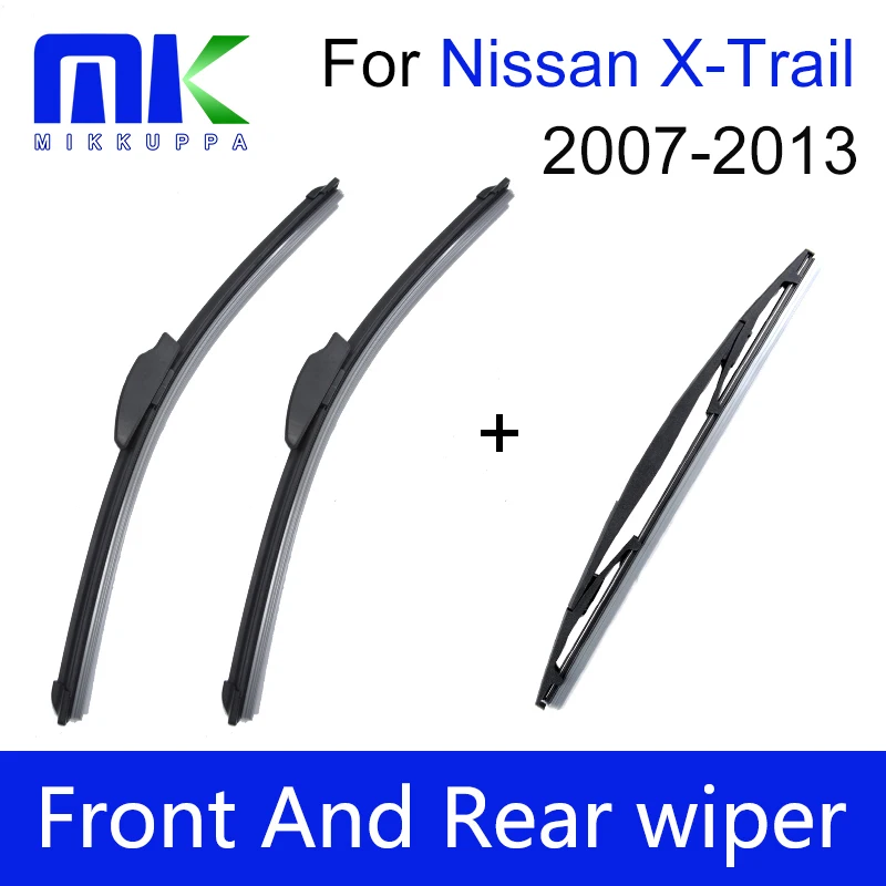Front & Rear Wiper Blade For Nissan Xtrail 2007 2008 2009 2010 2011