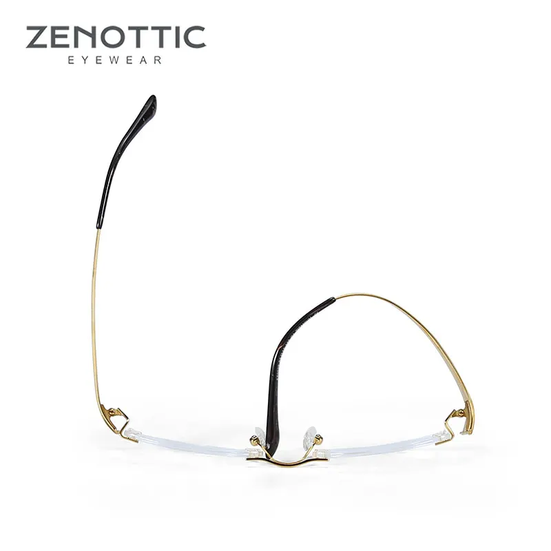 Женские сверхлегкие оправы для очков ZENOTTIC из чистого титана оптические очки без