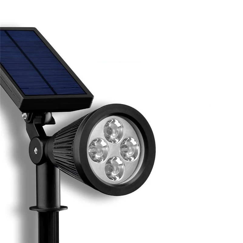 RGB 4LEDs Solar Light White Solar Lawn Lamp Waterproof Outdoor Garden