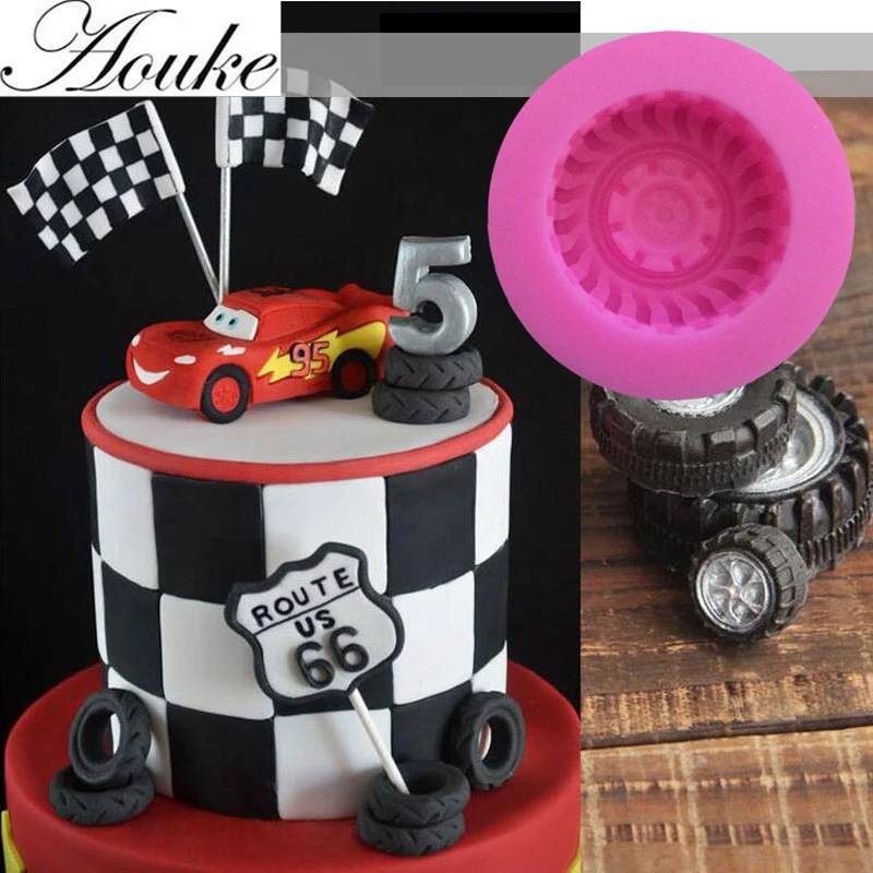 Moules A Gateau En Silicone M128 Forme De Pneu En Silicone De Qualite Alimentaire Decoration De Gateau Fondant 1 Piece Aliexpress