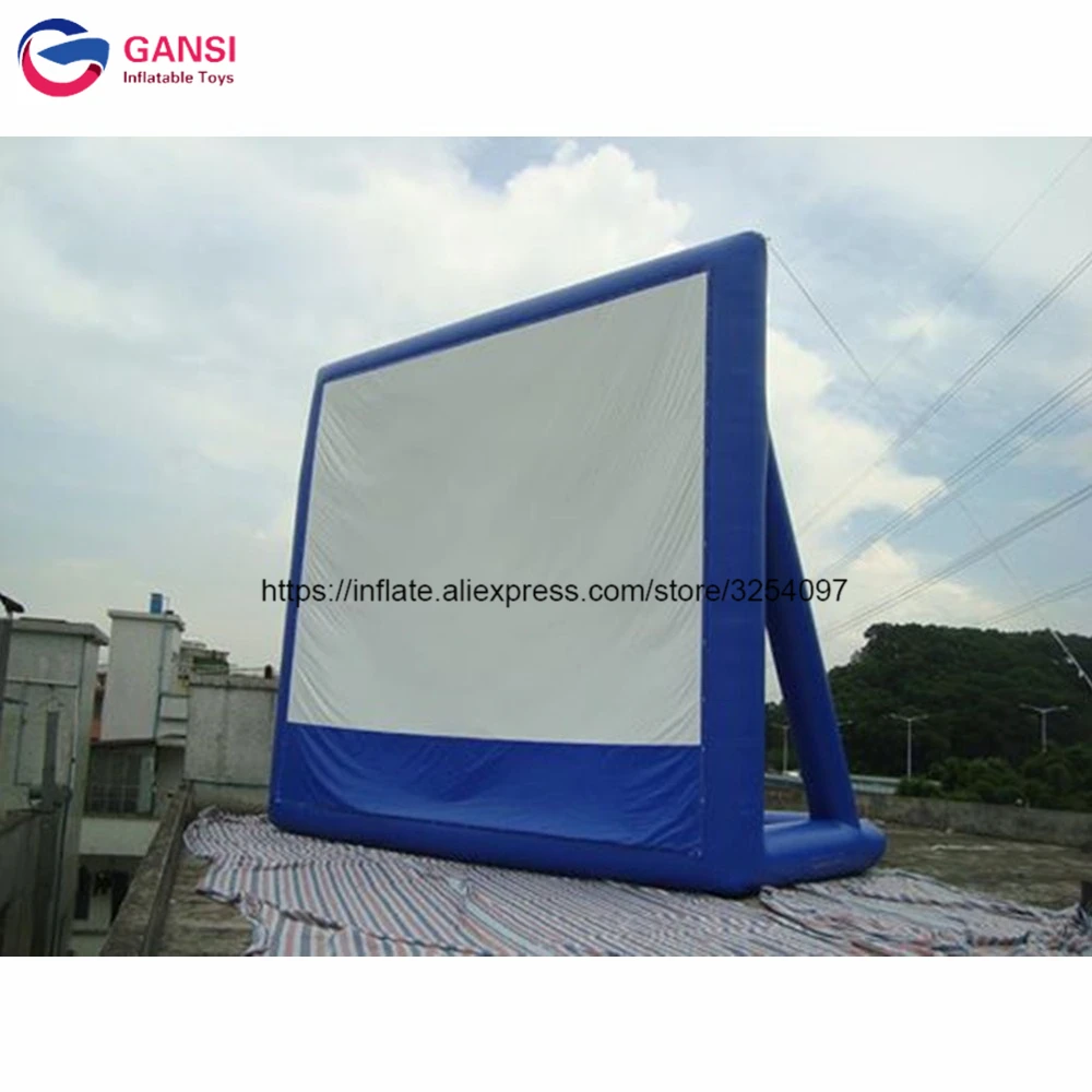 Home Use Customized Inflatable Cinema Screen ,Blow Up Inflatable Rear Projection Screen With Air Blower