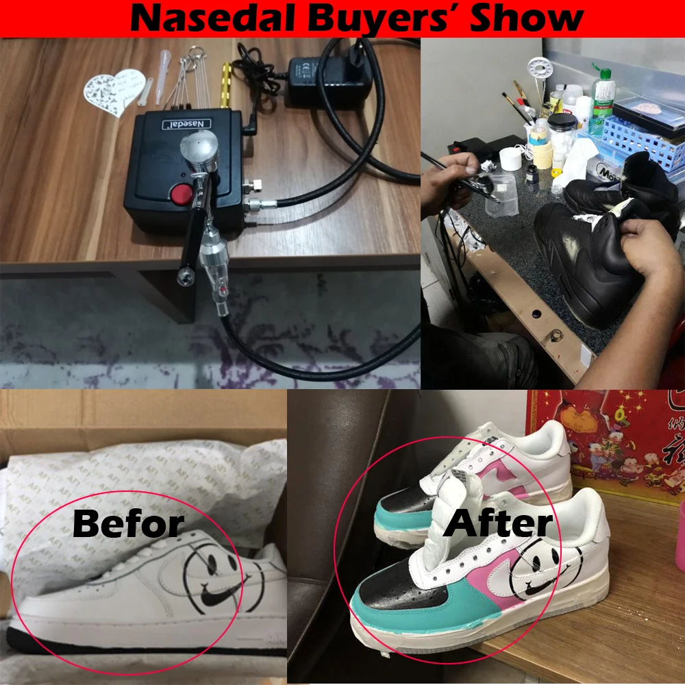 electric planer for sale Nasedal NT-19 Dual-Action Airbrush Compressor Kit 0.3mm Airbrush Spray Gun for Nail Airbrush Model Cake Car Fish Shoes Painting 3m performance spray gun