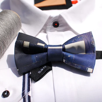 

New Free Shipping fashion casual Men's MALE woman Deep blue butterfly series jeans party wedding Headdress printed bow tie gift