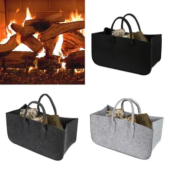 

Felt bag light gray Felt basket Fireplace bag light gray Fireplace basket Basket Felt Newspaper rack Time basket C012