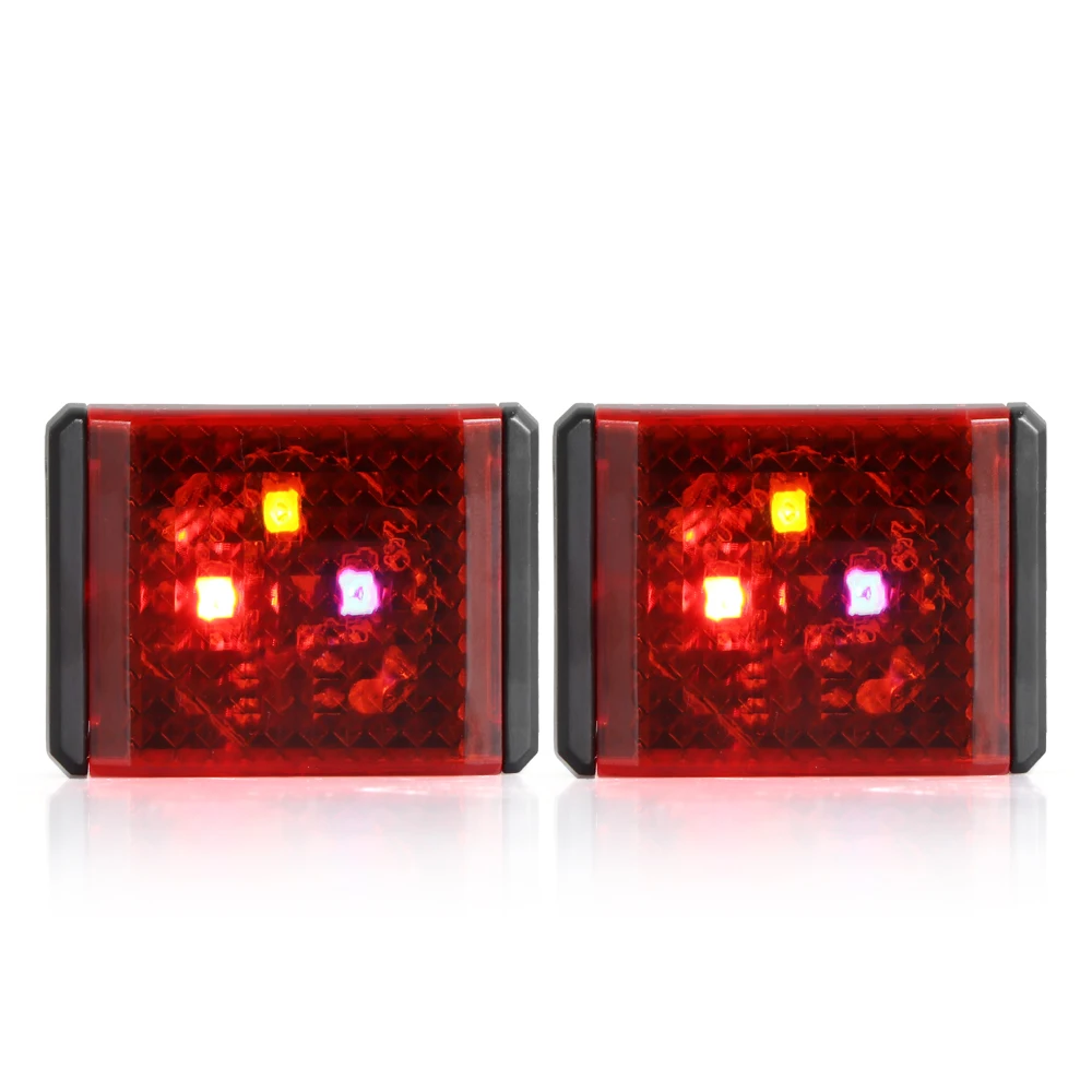 ALLOMN 2X Car Door Warning Light Universal RGB LED Safety