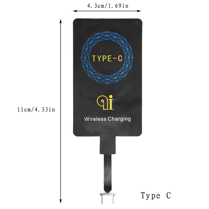 

Free Shipping Universal Type-C Qi Wireless Charging Receiver For Huawei P10 Xiaomi Mi5 LG G5