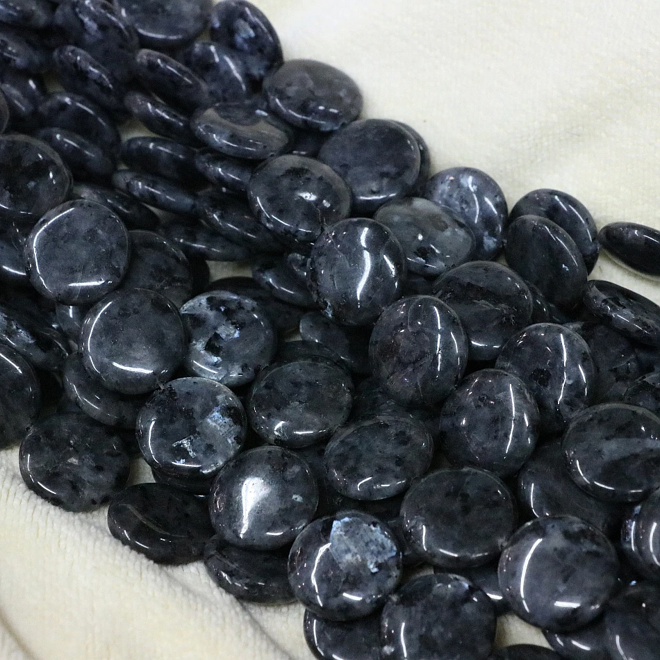 

Fashion coin labradorite natural stone 12mm 14mm 16mm 20mm lovely wholesale retail cake loose beads hot jewelry 15 inch B773