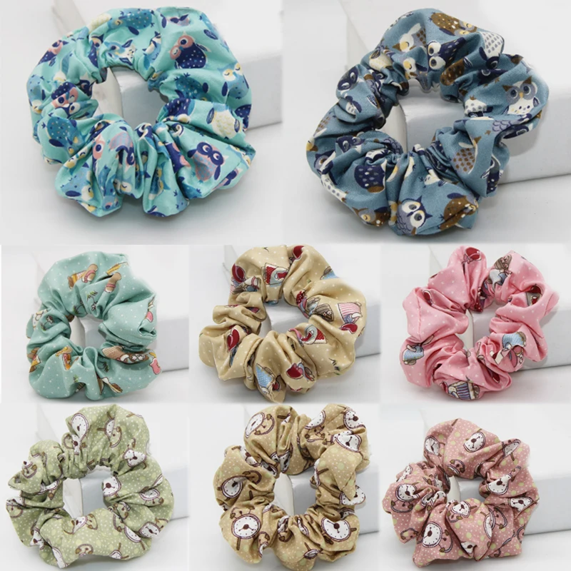 

2018 New hair accessories 1PC Cartoon Adjustable Girls Animal Women Hair Rope Cotton Allergy Free Flower Elasticity Wedding boho