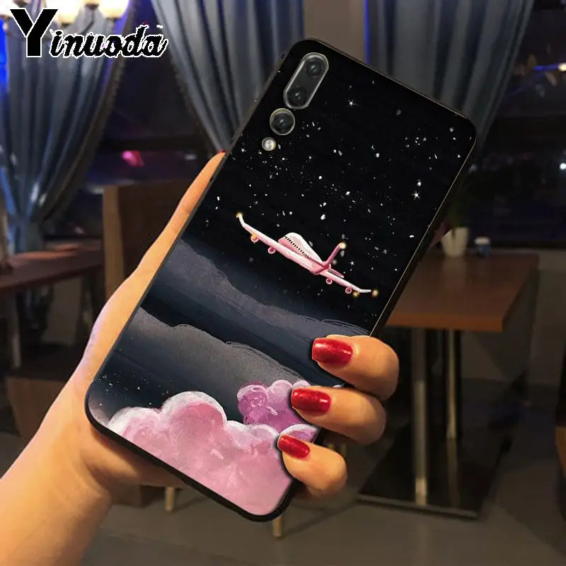Yinuoda الكرتون الهواء الطائرة الطباعة الهاتف غطاء حافظة لهاتف huawei P20pro mate10lite p9 p10plus honor 8x 7A nova3i mate20lite فوندا