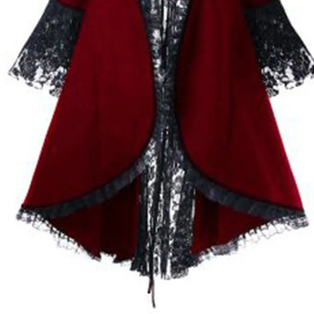 Rosetic Gothic Women Black Coat Long Sleeve Lace Patchwork Bandage Ladies Uniform Tuxedo Jacket Party Club Elegant Autumn Coat Rosetic Gothic Women Black Coat Long Sleeve Lace Patchwork Bandage Ladies Uniform Tuxedo Jacket Party Club Elegant Autumn Coat