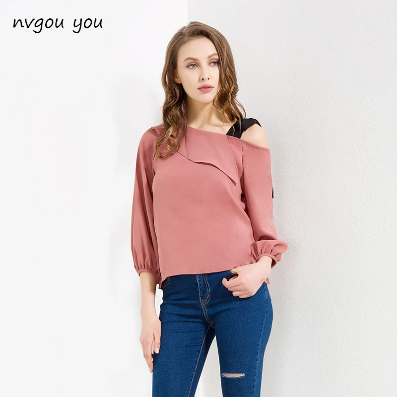 

nvyou gou Bow Long Sleeve Ruffle Chiffon Shirt 2019 New Spring Autumn Office Female Casual Blouse blusas mujer de moda 2019