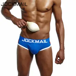 JOCKMAIL бренд 5 значение пакет сексуальные мужские нижнее бельё для девочек трусики женщин усиление выпуклости Push Up чашки Cuecas Гей Нижнее
