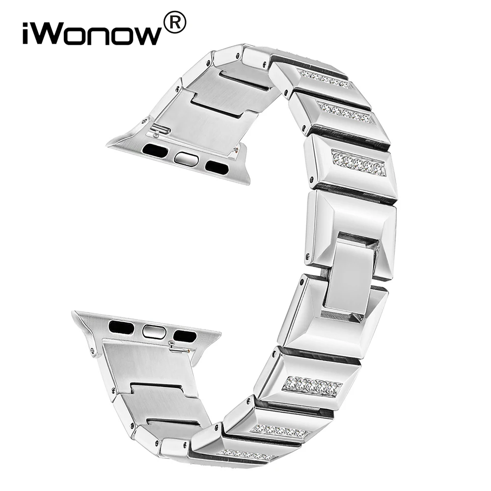 

iWonow Diamond Watchband + Link Remover for iWatch Apple Watch Series 4 3 2 1 38mm 40mm 42mm 44mm Band Stainless Steel Strap