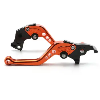 

CNC Two Finger Motorcycle Adjustment Orange Style Clutch Brake Levers For KTM 390 Duke RC390 200 Duke RC200 125 Duke RC125 D25
