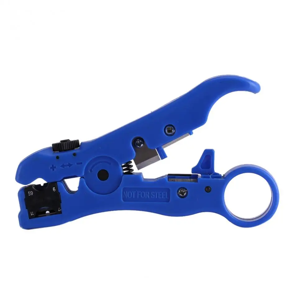 Buy WALFRONT Rotary Coax Coaxial Cable Cutter Stripper