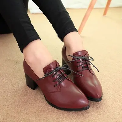 2017 Розетки Бренд Моды зашнуровать Обувь Женская Высокие Каблуки насосы